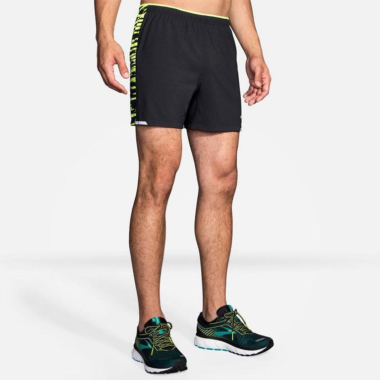 Brooks Men's Nightlife 5 Running Shorts - Grey (HCJT78532)